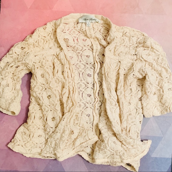 🦋 ANTHROPOLOGIE BETH BOWLEY LACE CARDIGAN - Picture 4 of 7